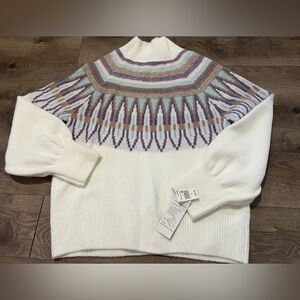 Womens Design365 Intarsia Patterned Sweater Size XL New